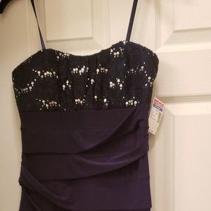 Short navy cocktail dress